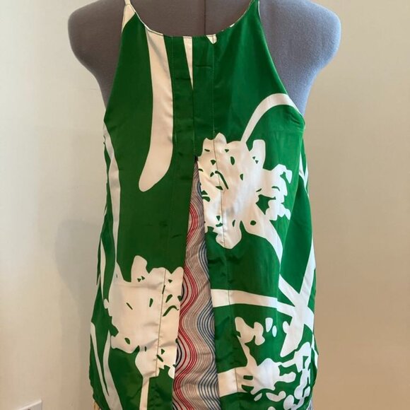 Anthropologie Green Floral Top - Picture 2 of 2